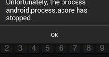 The Process Android.process.acore Has Stopped. Memperbaiki Sayangnya, proses android.process.acore telah berhenti