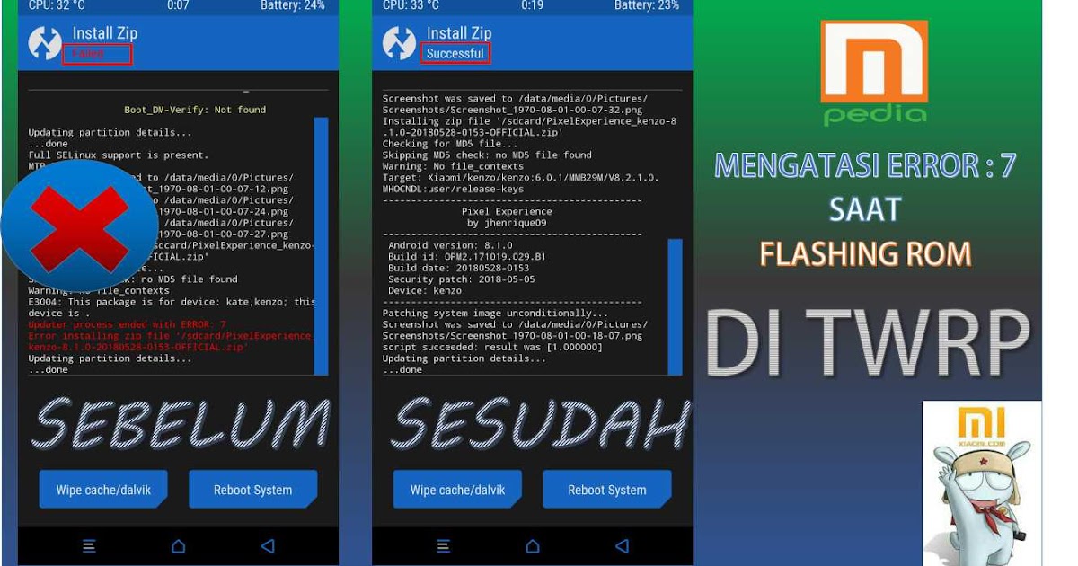 Cara Flash Rom Via Twrp Redmi Note 3 Pro. Mengatasi Masalah updater process ended with ERROR : 7