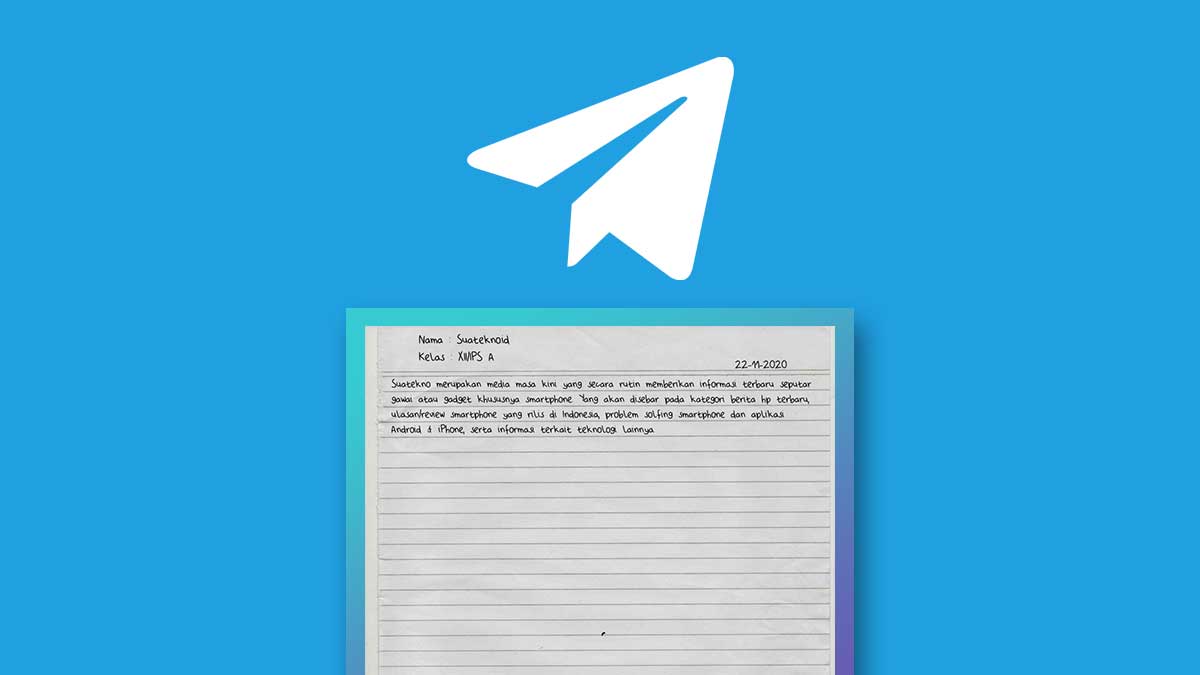 Bot Nulis Telegram Otomatis Jadi Tulisan Tangan dan Cara Menggunakannya