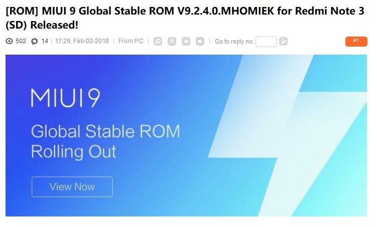 Rom Terbaru Redmi Note 3 Pro. Xiaomi Redmi Note 3 Pro (Snapdragon) Mendapatkan Giliran Update MIUI 9 Global Stable